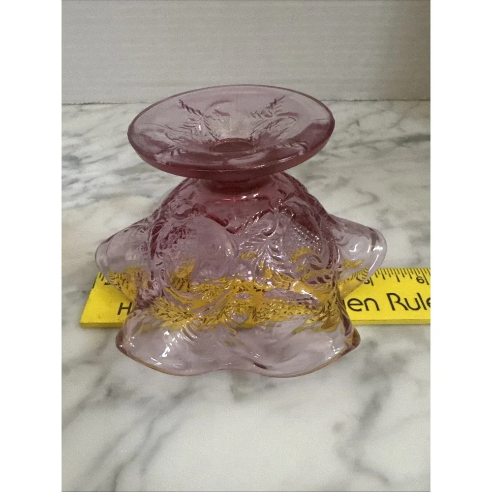 Fenton Dusty Rose Strawberry Compote Vintage Swirl